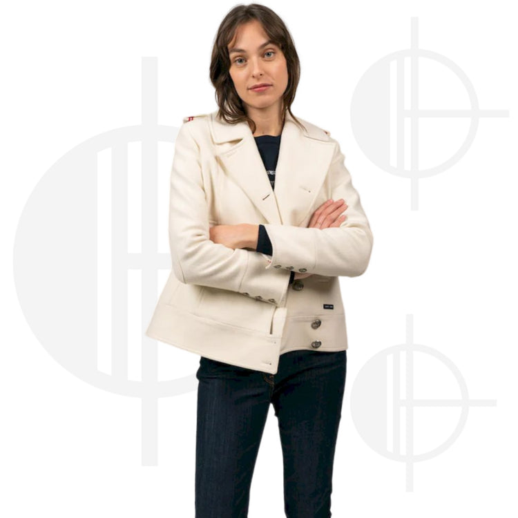 Pea coat in Ste-Brigitte woolen cloth