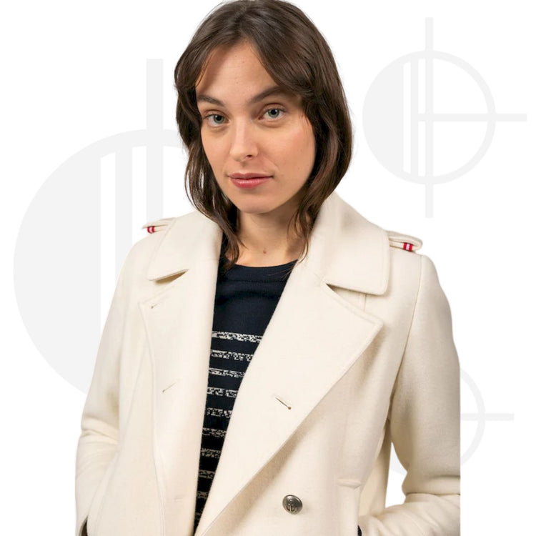 Pea coat in Ste-Brigitte woolen cloth