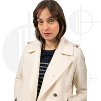 Pea coat in Ste-Brigitte woolen cloth