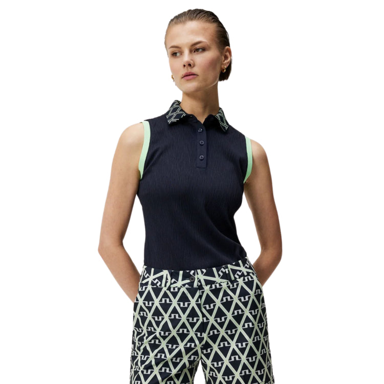 Lilac Sleeveless Polo J.Lindeberg