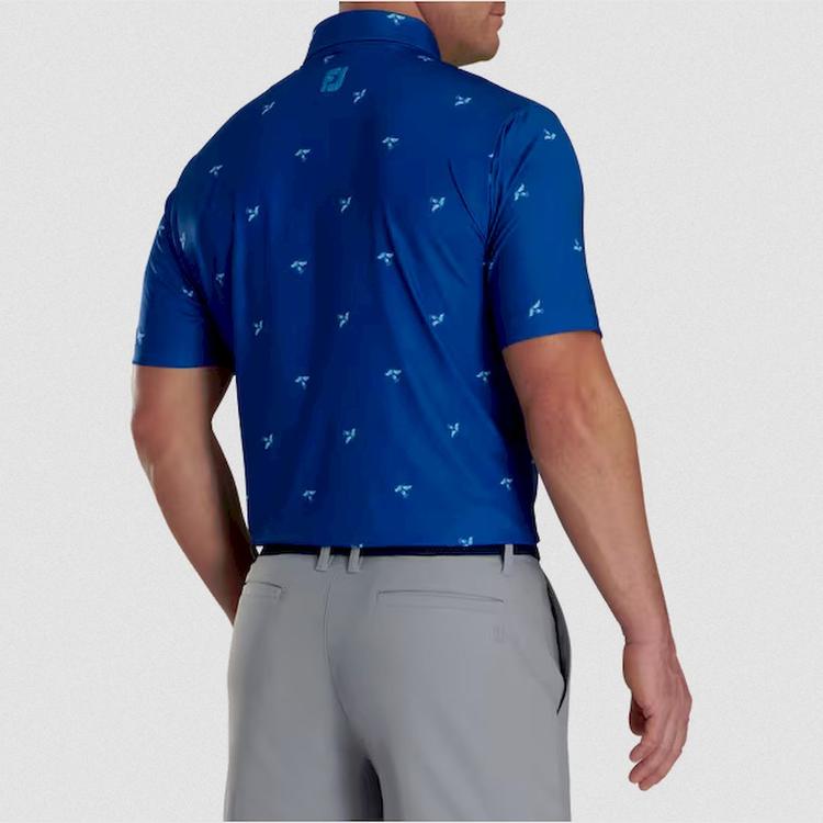 Polo Thistle Print Lisle Self Collar FootJoy