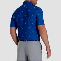 Polo Thistle Print Lisle Self Collar FootJoy