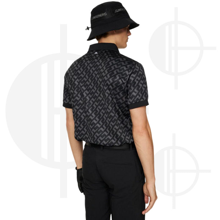 J.Lindeberg Tour Tech Reg Fit Print Polo Shirt