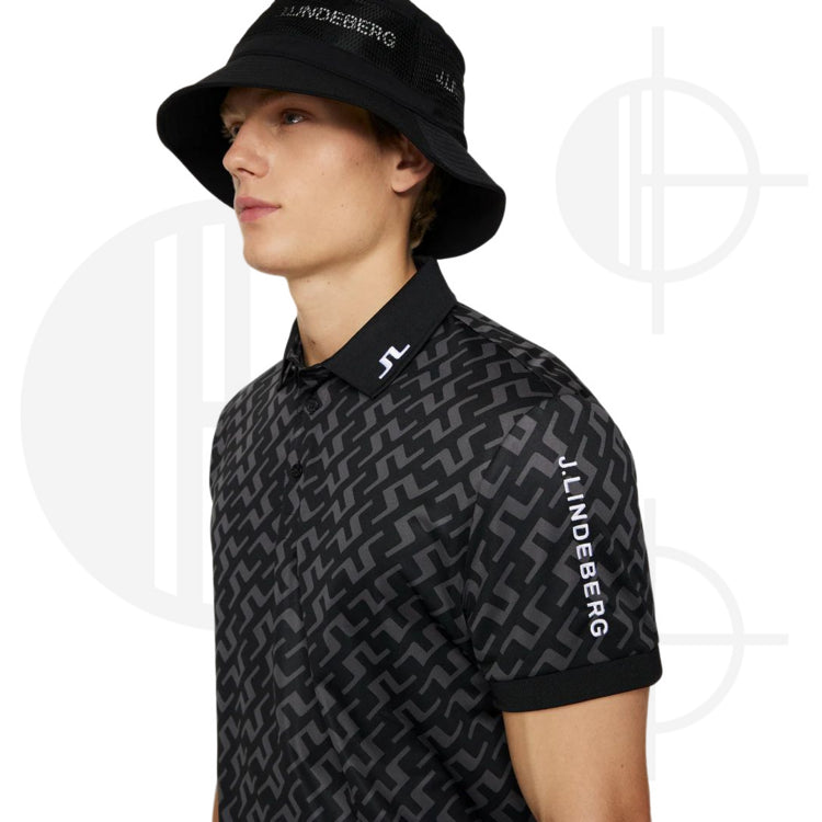 J.Lindeberg Tour Tech Reg Fit Print Polo Shirt