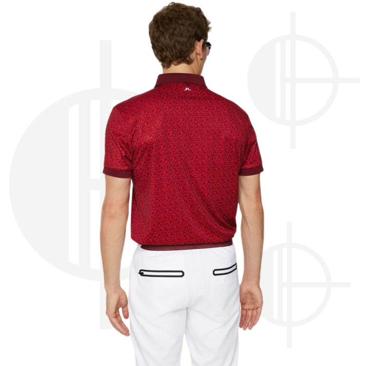 J.Lindeberg Tour Tech Reg Fit Print Polo Shirt