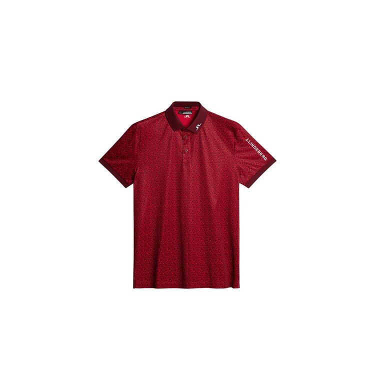 J.Lindeberg Tour Tech Reg Fit Print Polo Shirt