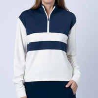 Leigh Swannies Golf 1/4 zip sweater