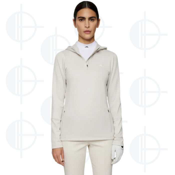 Aerial quarter zip Hood W J.Lindeberg