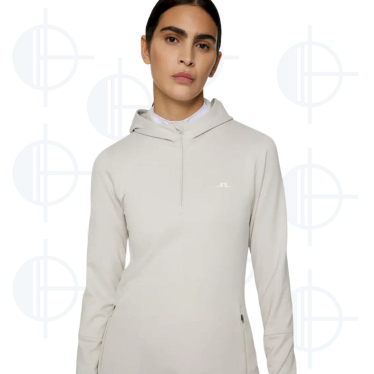 Aerial quarter zip Hood W J.Lindeberg