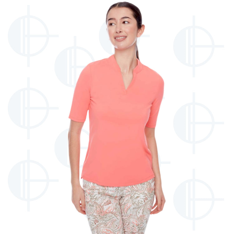 Polo Solid V-Neck Velocity Swing Control