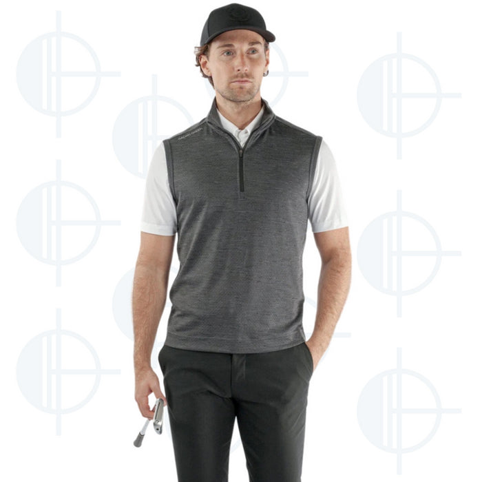 Sleeveless 1/4 zip jacket Del Galvin Green