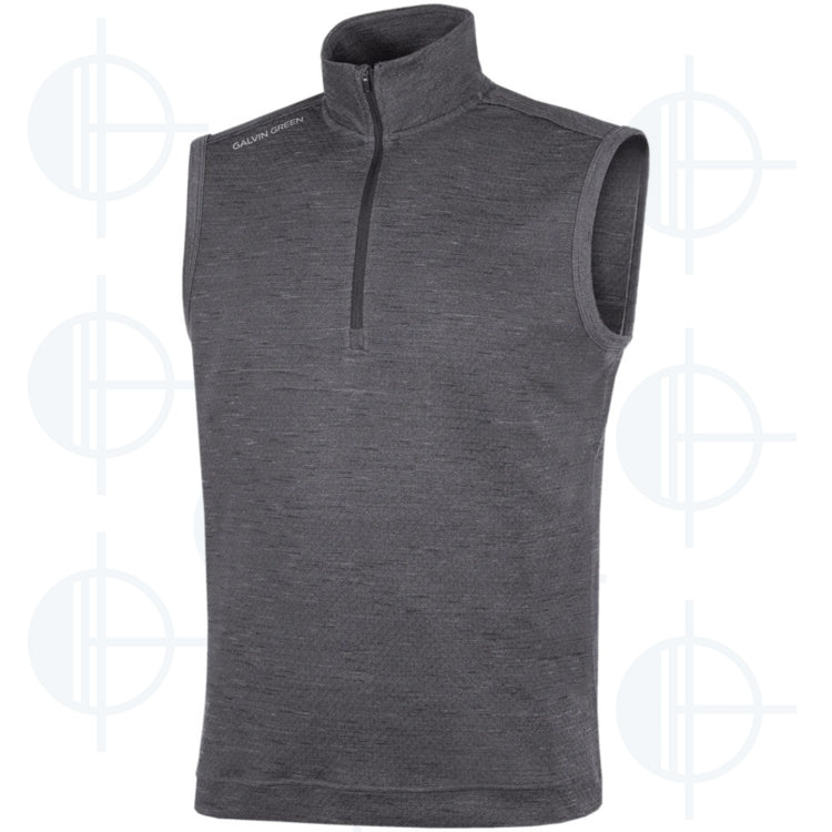 Sleeveless 1/4 zip jacket Del Galvin Green
