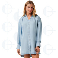 Travis Mathew Chambray Shirt Dress