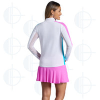 Mock Color Block 1/4 Zip LS Ibkul