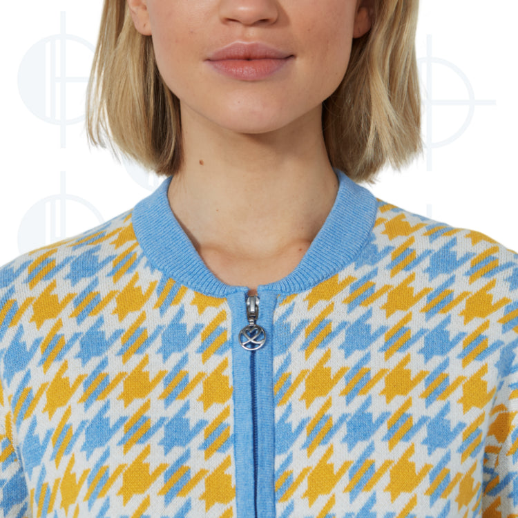 Cardigan Houndtooth Daily Sports