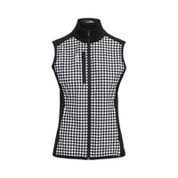 Gingham sleeveless golf jacket
