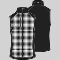 Gingham sleeveless golf jacket