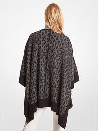 Poncho en jacquard logo MK