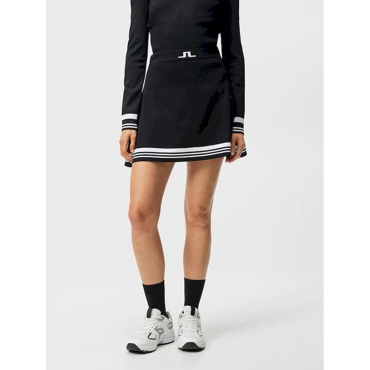 J.Lindeberg Frida Stripe Knitted viscose skirt