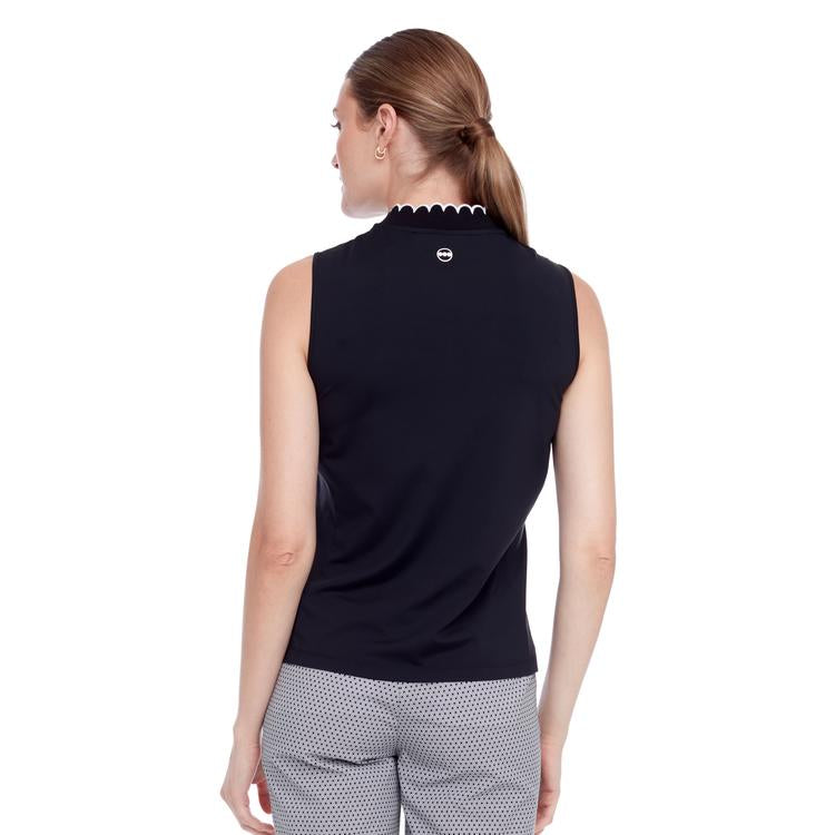 Haut sans manche Scalloped Swing Control