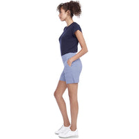 7" Techno Blue Peacock Swing Control Bermuda Shorts