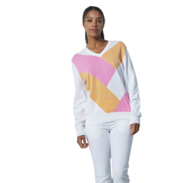 Orange Daily Sports V-Neck Sweater