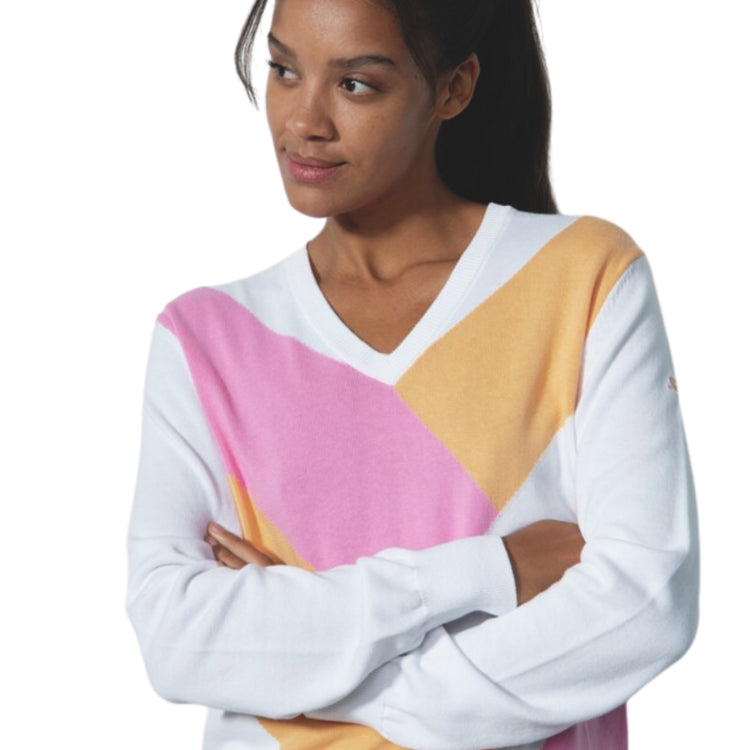 Orange Daily Sports V-Neck Sweater