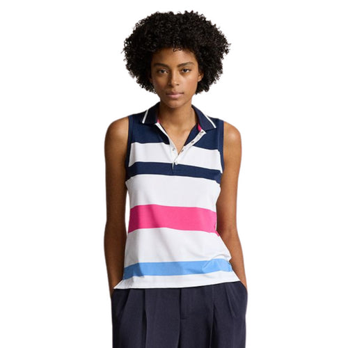 Ralph Lauren Airflow Thick Stripe Sleeveless Polo Shirt