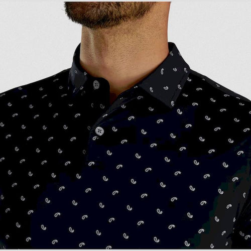 Lisle Paisley Print Polo Shirt FootJoy