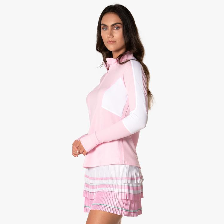 Lucky in Love Color Block 1/4 Zip Sweater