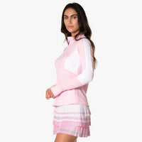 Lucky in Love Color Block 1/4 Zip Sweater