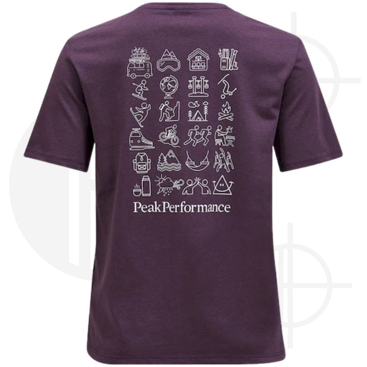 T-shirt W Explore Graphic Tee Peak Performance