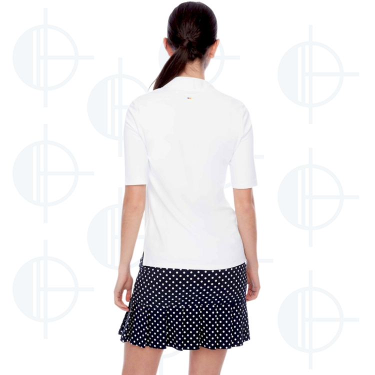 Solid V-Neck Velocity Swing Control Polo Shirt