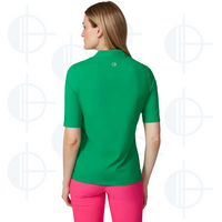 Solid V-Neck Velocity Swing Control Polo Shirt