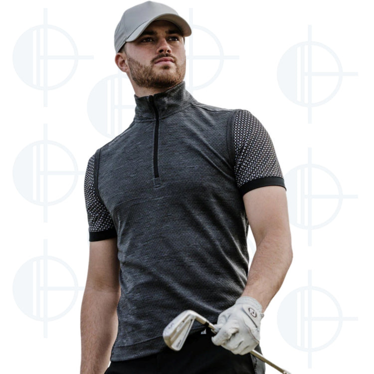 Veste sans manche 1/4 zip Del Galvin Green