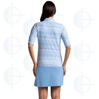 Chandail demi-manche Barbara Print 1/4 Zip Ibkul