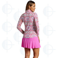 Mock Ridley Print 1/4 Zip LS Ibkul