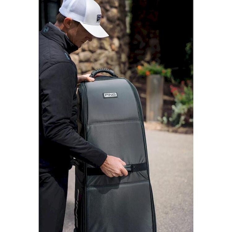 Rolling travel bag for ping pong sticks