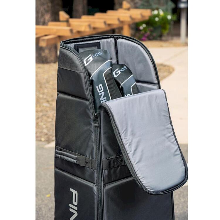 Rolling travel bag for ping pong sticks