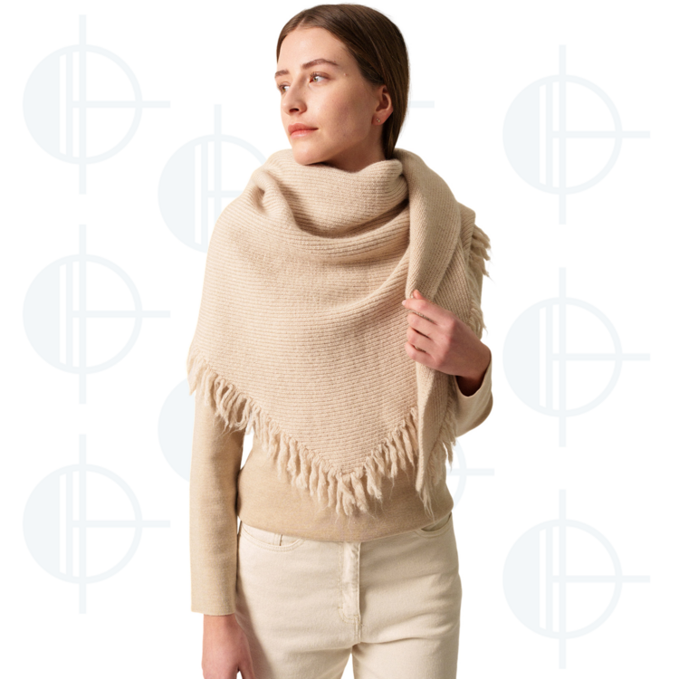Mini écharpe western fine marron et crème en chiffon sauvage / cravate cow-girl # TW123 - France