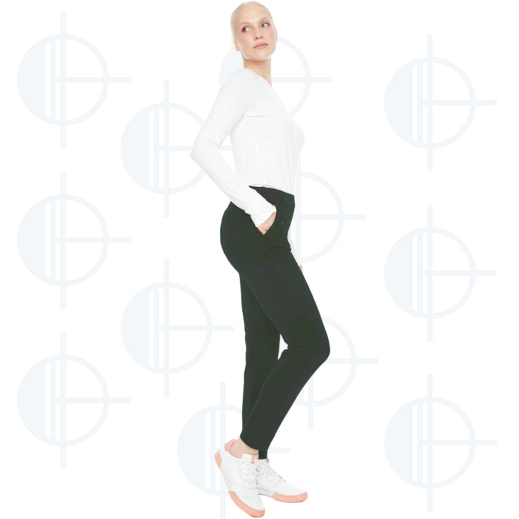 Pantalon Solid Patch Ponte Swing Control
