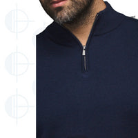 Chandail 1/4 zip en mérinos Mesta Au Noir