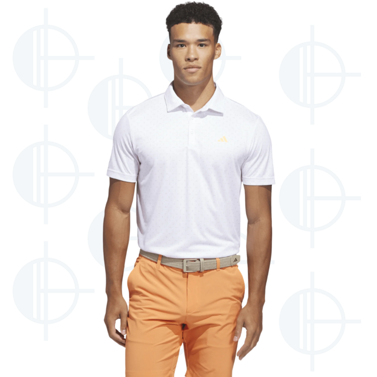 Polo Performance Textured Print Adidas