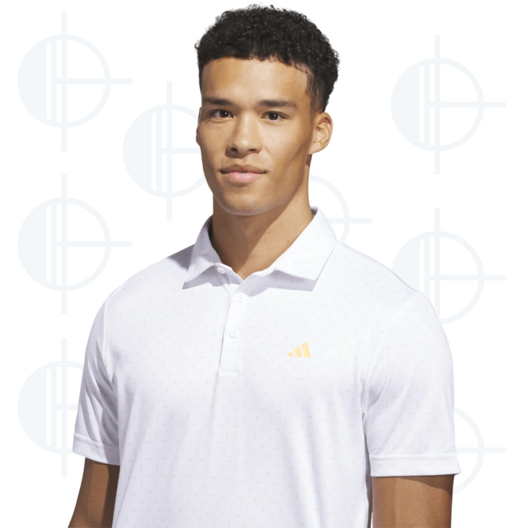 Polo Performance Textured Print Adidas