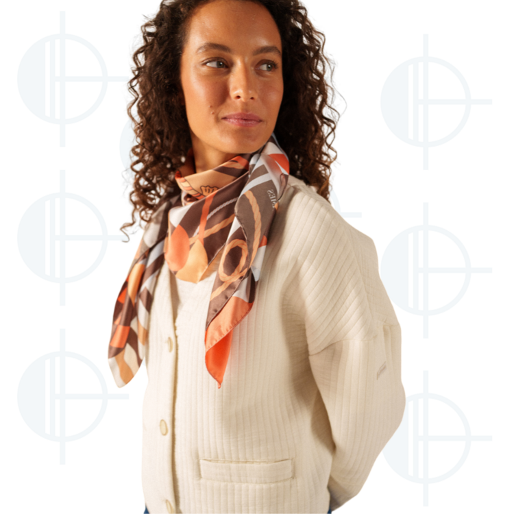 Foulard Carré fond marin Saint-James