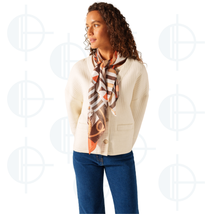 Foulard Carré fond marin Saint-James