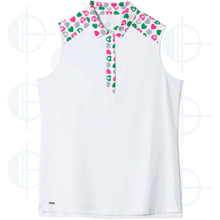 Polo sans manche Green Hearts Swing Control