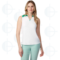 Polo sans manche V-Neck Color Block Swing Control