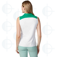 Polo sans manche V-Neck Color Block Swing Control