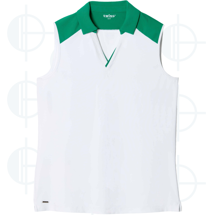 Polo sans manche V-Neck Color Block Swing Control